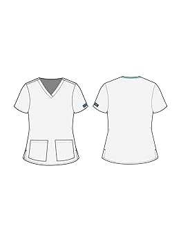Amazon.com: Med Couture Women's Printed Scrub Tops V-Neck